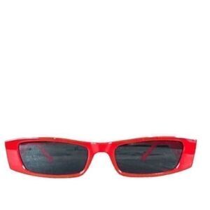 Petals & Peacocks Red Retro 70s Sunglasses